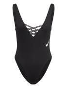 Nike W U-Back Piece Sneake Sport Swimsuits Black NIKE SWIM