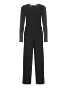 Onlsansa L/S Mesh Mix Jumpsuit Jrs Bottoms Jumpsuits Black ONLY