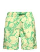 Borg Print Swim Shorts Sport Swimshorts Green Björn Borg