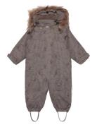 Snowsuit Aop Outerwear Coveralls Snow-ski Coveralls & Sets Khaki Green...