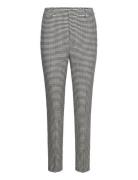 Houndstooth Twill Cropped Pant Bottoms Trousers Slim Fit Trousers Blac...