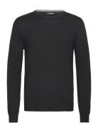 Lyle Merino Crew Neck Sweater Designers Knitwear Round Necks Black J. ...