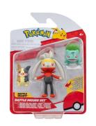 Pokemon Battle Figure 3 Pk Morpeko, Bulbasaur Toys Playsets & Action F...