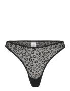 Mesh Thong Stringtruse Undertøy Black Understatement Underwear