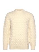 Sweater Crewneck Heritage Tops Knitwear Round Necks Cream Armor Lux