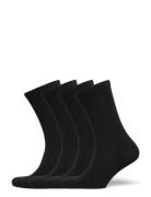 Sock Plain 4 Pack Lingerie Socks Regular Socks Black Lindex