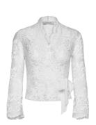 Sha Tops Blouses Long-sleeved White Andiata