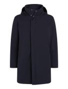 Technical Twill Parka Ullfrakk Frakk Navy Calvin Klein