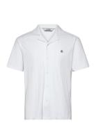 Ss Camp Org Cttn Dro Tops Shirts Short-sleeved White Original Penguin