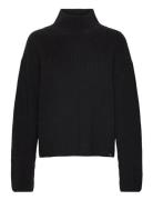 Chunky Loose High Neck Sweater Tops Knitwear Jumpers Black Calvin Klei...