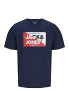 Jjnolan Tee Ss Crew Neck Jnr Tops T-shirts Short-sleeved Navy Jack & J...