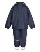 Pu Rain W. Susp. Recycled Outerwear Rainwear Rainwear Sets Blue Mikk-l...