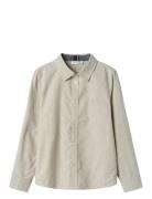 Nkmnewsa Ls Shirt Tops Shirts Long-sleeved Shirts Beige Name It