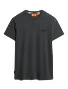 Essential Logo Emb Tee Tops T-shirts Short-sleeved Black Superdry