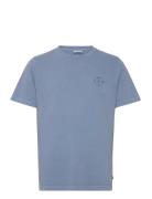 Sdmarx Tops T-shirts Short-sleeved Blue Solid