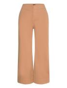 C_Tahiana-D Bottoms Trousers Wide Leg Brown BOSS