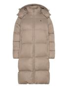 Down Long Puffer Fôret Kåpe Beige Calvin Klein Jeans