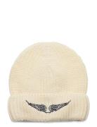 Pull On Hat Accessories Headwear Hats Beanie Cream Zadig & Voltaire Ki...