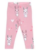 Bamboo Leggings Pink Lama Bottoms Leggings Pink Geggamoja