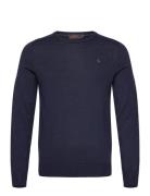 Merino Ck Designers Knitwear Round Necks Blue Morris