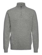 Barbour Ess L/Wool H Z Tops Knitwear Half Zip Jumpers Grey Barbour