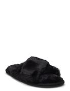 Lia Fake Fur Slipper Slippers Tøfler Black Hunkemöller