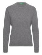 Sweater L/S Tops Knitwear Jumpers Grey United Colors Of Benetton