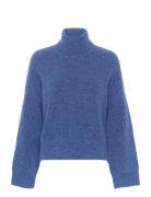 Alphagz Rollneck Tops Knitwear Turtleneck Blue Gestuz