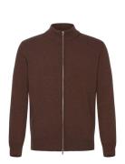 Ivar Tops Knitwear Full Zip Jumpers Brown SIR Of Sweden