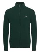 Extrafine Lambswool Zip Cardigan Tops Knitwear Half Zip Jumpers Green ...