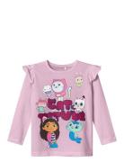 Nmfsabina Gabby Ls Top Sky Tops T-shirts Long-sleeved T-shirts Pink Na...