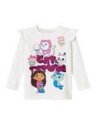 Nmfsabina Gabby Ls Top Sky Tops T-shirts Long-sleeved T-shirts White N...