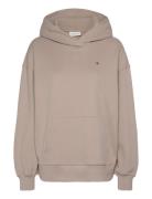 Stamp Back Graphic Hoodie Tops Sweat-shirts & Hoodies Hoodies Beige Ca...