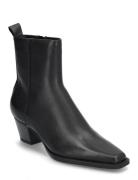 Leather Ankle Boots With Block Heel Shoes Boots Ankle Boots Ankle Boot...