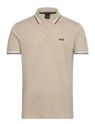 Paddy Sport Polos Short-sleeved Beige BOSS