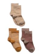 Dagmar Socks - 3-Pack Sokker Strømper Beige Mp Denmark