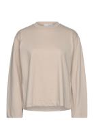 Slfelisa Ls Boxy Tee D2 Tops T-shirts & Tops Long-sleeved Beige Select...