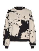 Srrogue Pattern Knit Tops Knitwear Jumpers Cream Soft Rebels