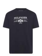 Hilfiger Crest Emrbo Tee Tops T-shirts Short-sleeved Navy Tommy Hilfig...