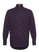 Reg Jaspe Gingham Shirt Tops Shirts Casual Navy GANT