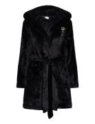 Hooded Robe Morgenkåpe Black Juicy Couture