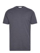 Basic Tee S/S In Melange Tops T-shirts Short-sleeved Navy Lindbergh