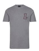 Appliqué Logo Tee Tops T-shirts Short-sleeved Grey Lindbergh