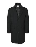 Slhnew Joseph Coat Noos Ullfrakk Frakk Black Selected Homme