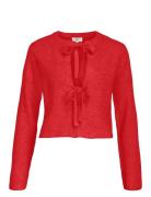 Objparvi Knit Cardigan Noos Tops Knitwear Cardigans Red Object