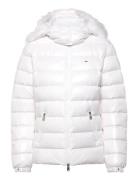 Tjw Tonal Hooded Down Jacket Fôret Jakke White Tommy Jeans