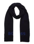 Elio_Scarf Accessories Scarves Winter Scarves Navy BOSS