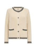 Sc-Julia Tops Knitwear Cardigans Cream Soyaconcept