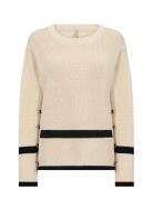 Sc-Julia Tops Knitwear Jumpers Cream Soyaconcept