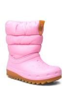 Classic Neo Puff Boot T Vinterstøvletter Pull On Pink Crocs